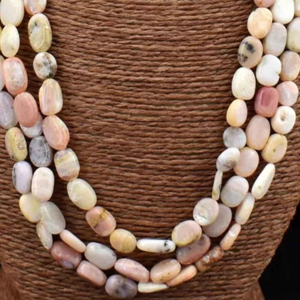 Genuine Australian pink opal statement necklaces - Picture 6 of 8